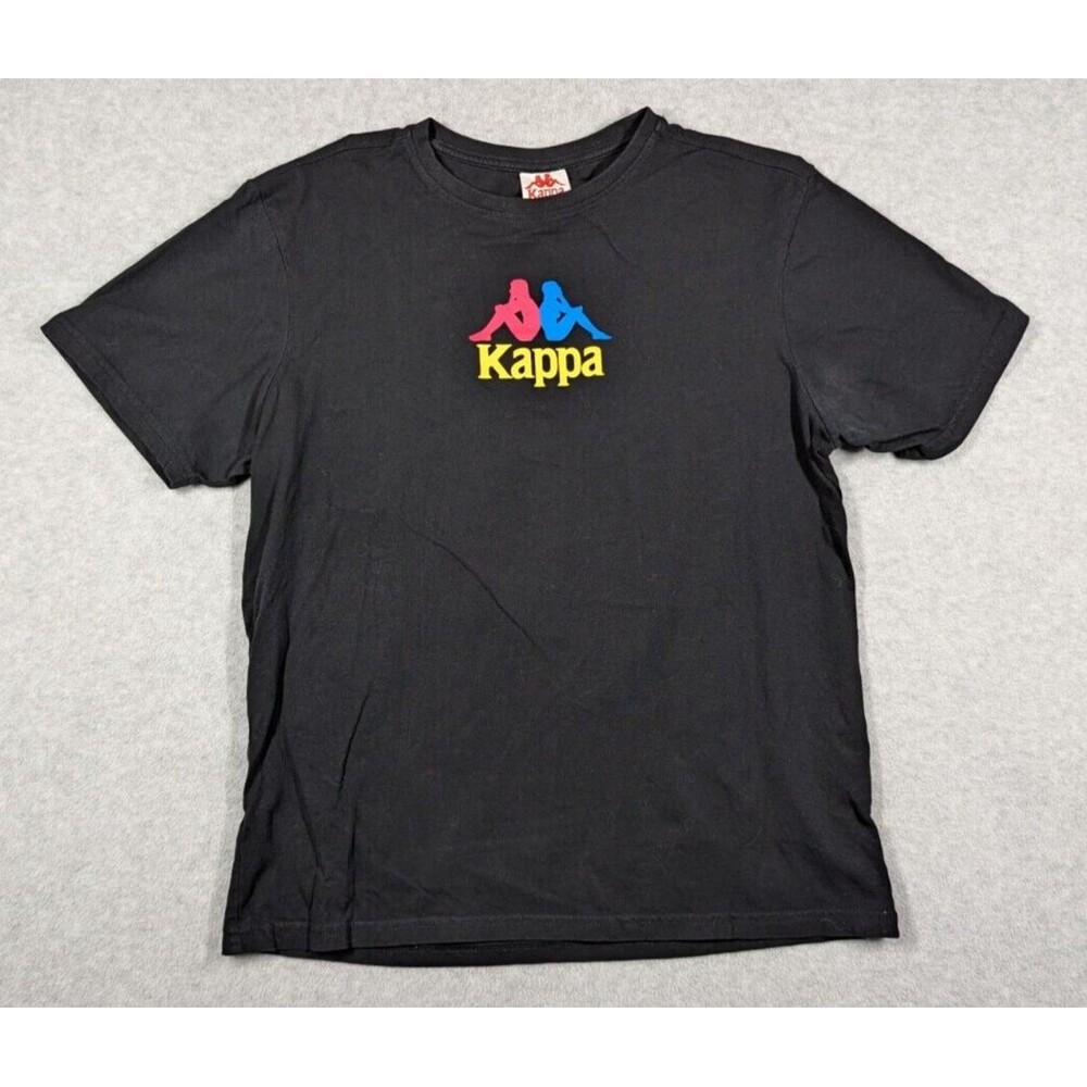 Kappa Women Top Large Big Graphic Logo Colorblock Tshirt Tee Short Sleeve